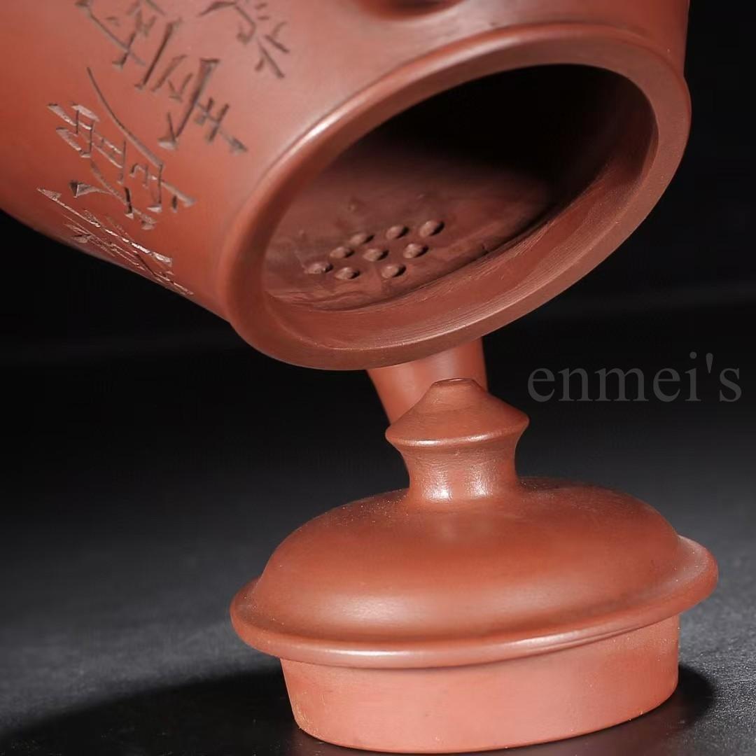 中国古美術・清水泥神猿献寿紫砂壺・底款：顧景舟、范曾・紫砂壺・急須・茶壺・茶道具