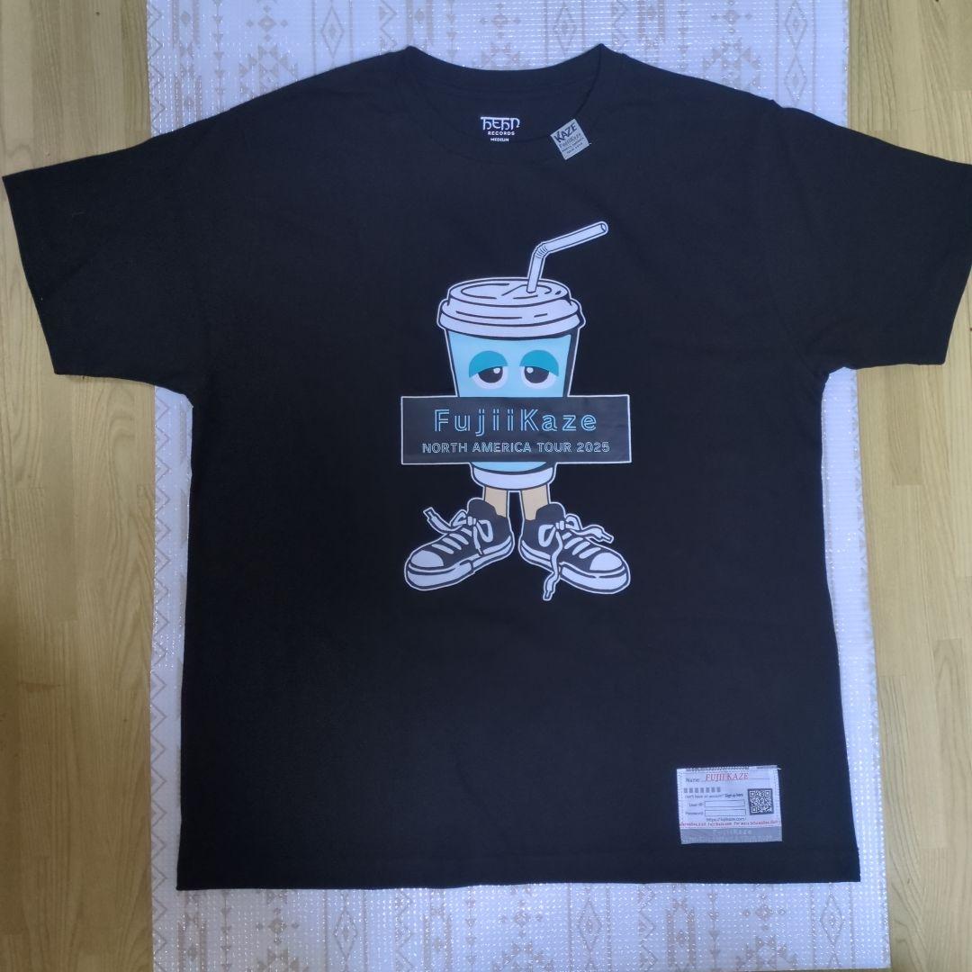 Fujii kaze NATOUR ドリンク黒T　Mサイズ