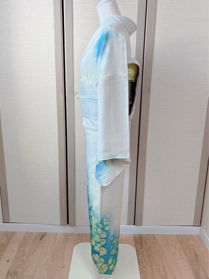 訪問着　フルセット　裄66 友禅　正絹　卒業式　入学式　結婚式　M L 袋帯