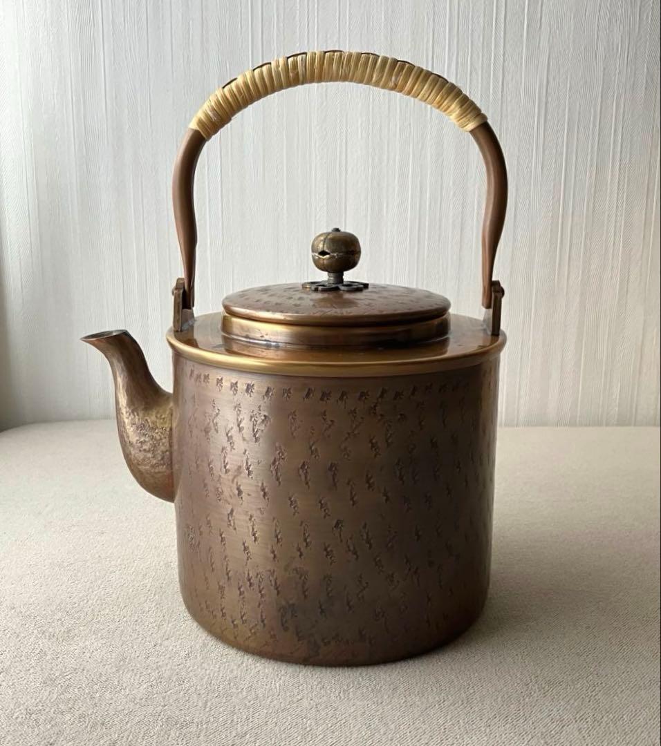 希少✨北越堂 鎚起銅器 湯沸 四代目 本間弘 やかん 薬缶 伝統的工芸品
