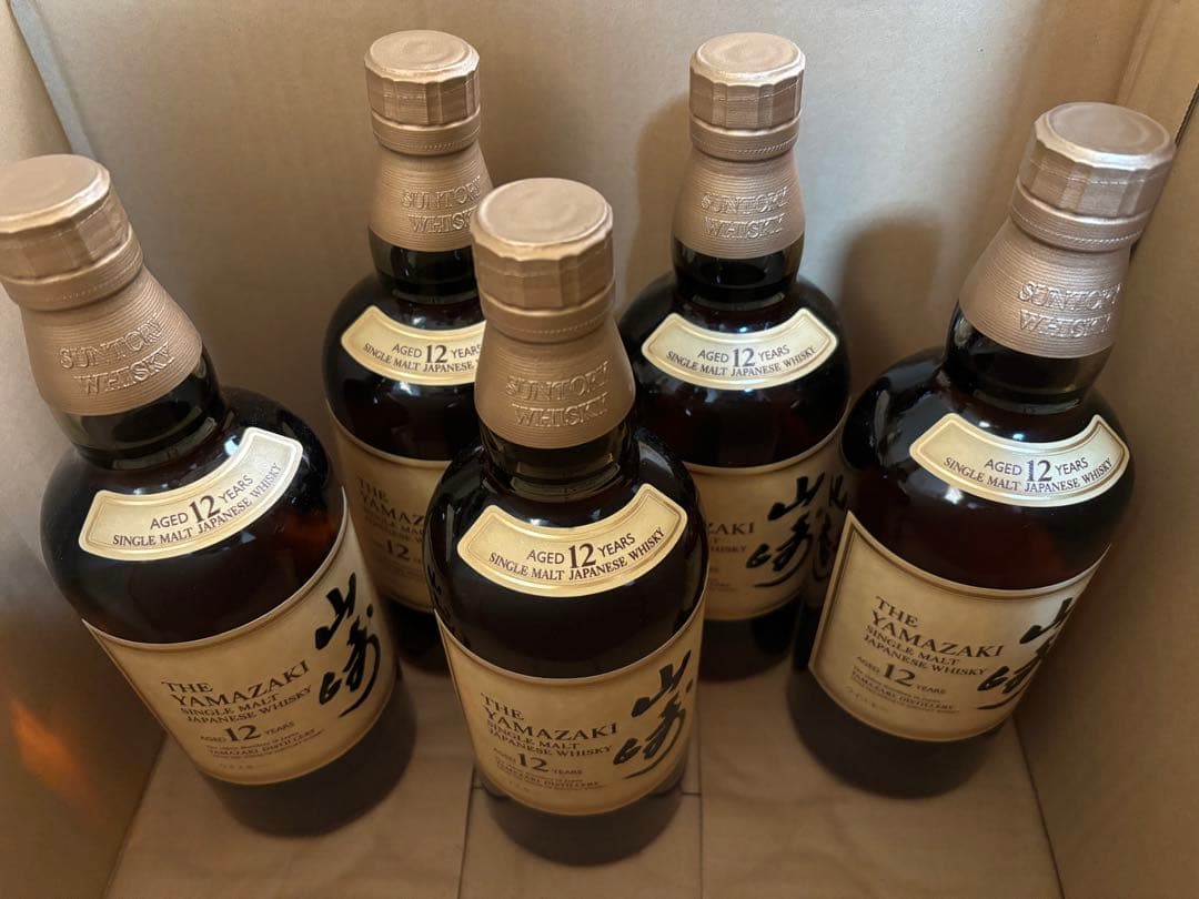 サントリー　山崎 12年 シングルモルトウイスキー 700ml 5本