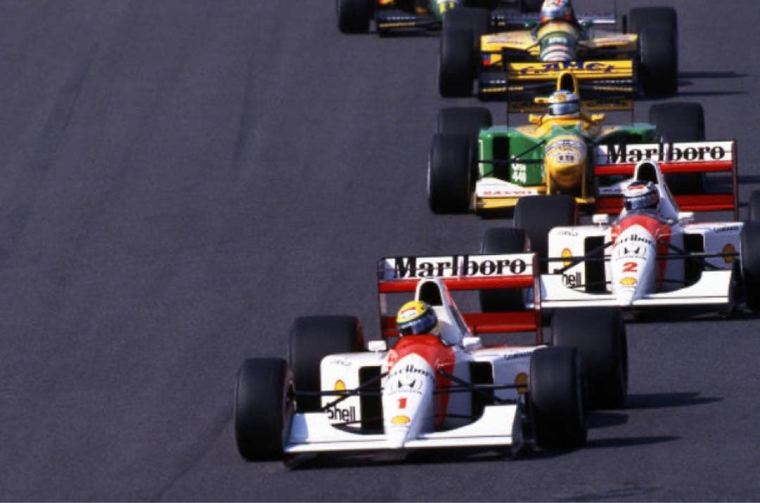 カスタム品　1/18 ミニチャンプス　マクラーレンMP4/7 アイルトンセナ