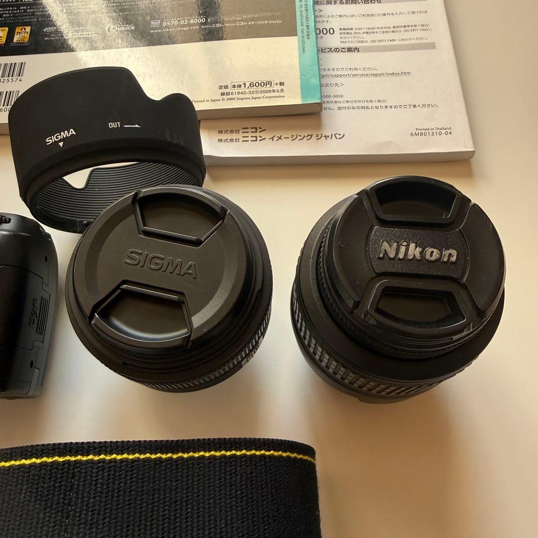 Nikon D60 デジタル一眼レフカメラ キット シグマ 単焦点レンズ付き