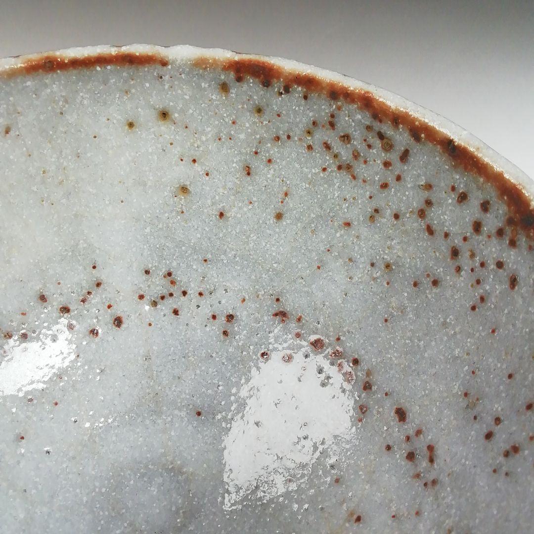 Ｔ６１２　茶碗　『御題　志野茶碗』『王子窯　加藤寛治 作』　共箱　抹茶碗　茶道具