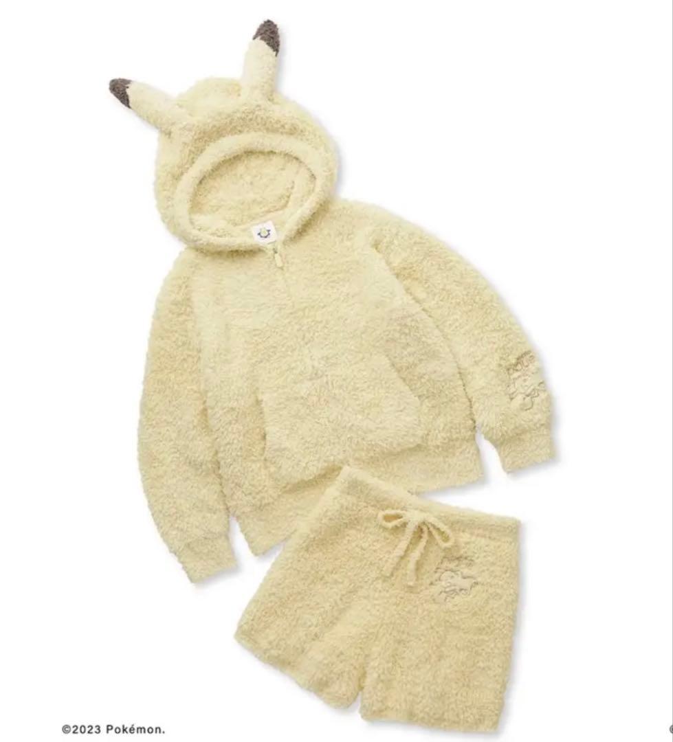【ポケモンスリープ】ジェラートピケ　ピカチュウパーカ&ショートパンツセット F
