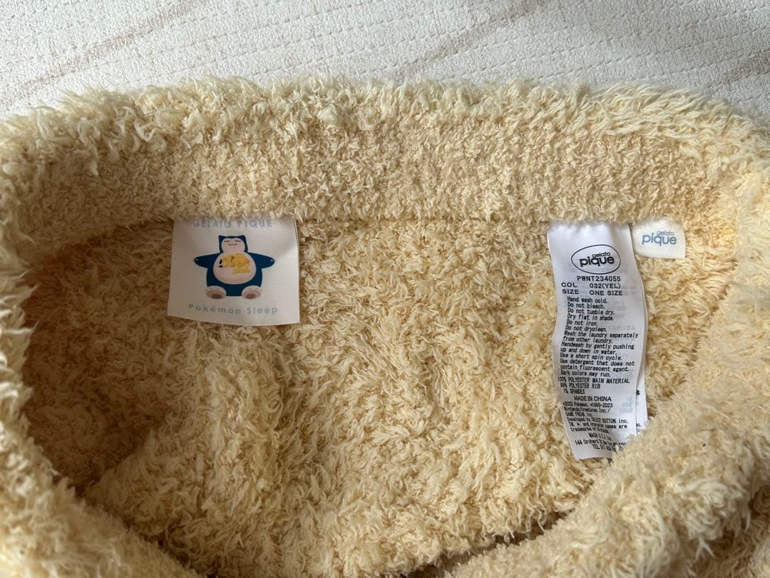 【ポケモンスリープ】ジェラートピケ　ピカチュウパーカ&ショートパンツセット F