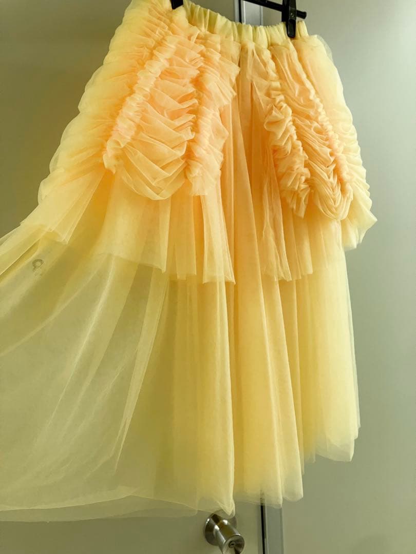 【noir kei ninomiya】 YELLOW チュール スカート