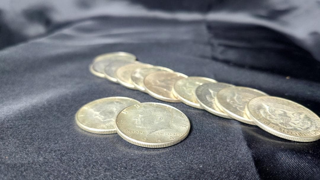 1964年　ハーフダラー　ケネディ　銀貨