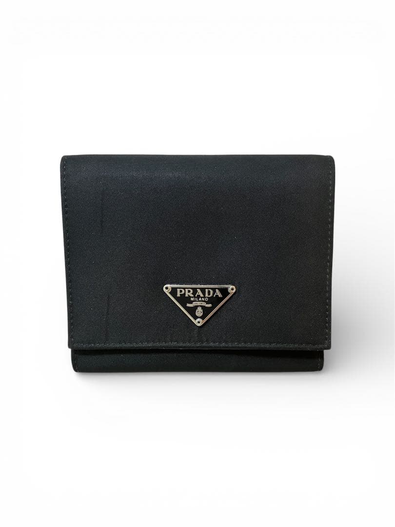 や*あ様 PRADA プラダ 三つ折り財布 ナイロン ブラック 正規品