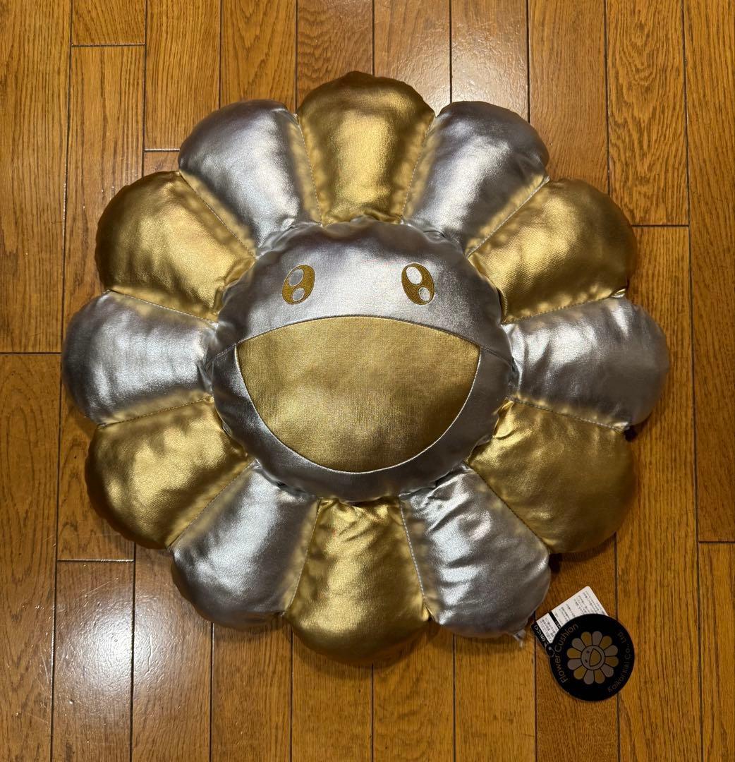 村上隆 もののけ京都展 限定BIGクッション 金銀 カイカイキキ