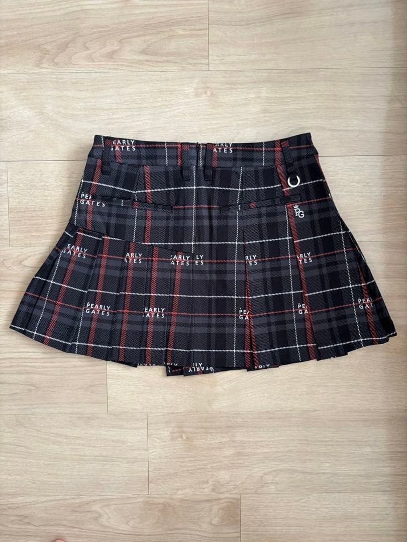 PEARLY GATES 原絵梨花コラボ　チェック柄フレアスカート