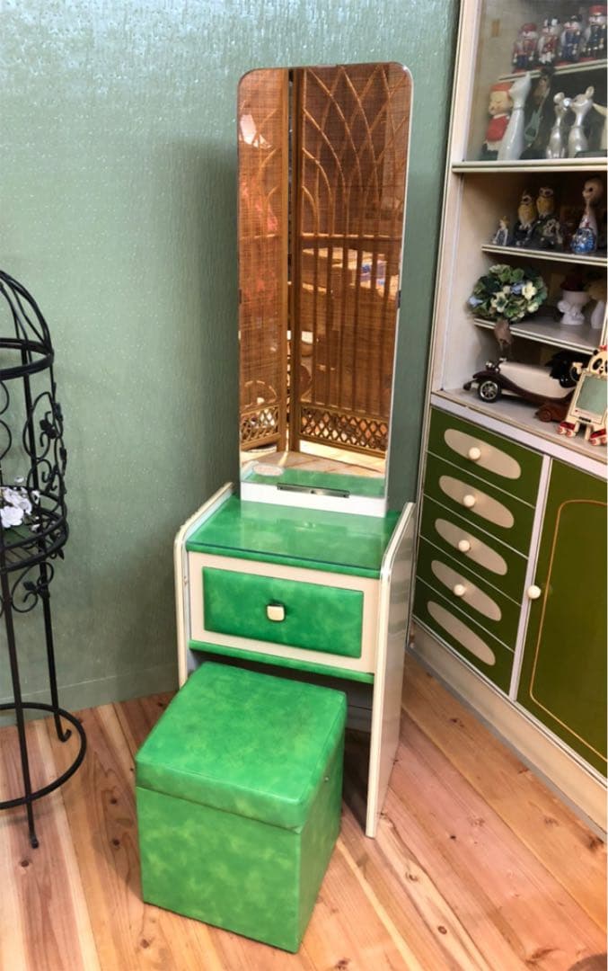 ドレッサー 鏡台 レトロポップ 昭和レトロ インテリア 当時物 ビンテージ