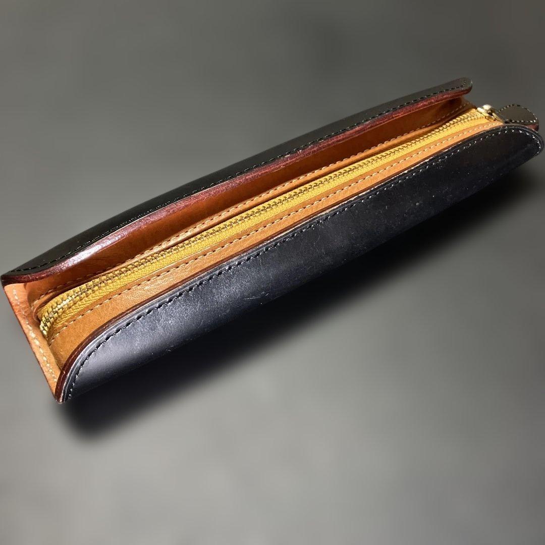 M250907★GANZO ガンゾ レザー ペンケースブラック