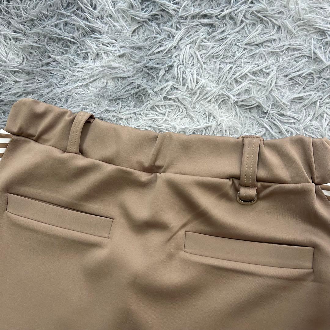 新品　デルソルゴルフ　セットアップ　スウェット　スカート　ヘリンボーン　ベージュ