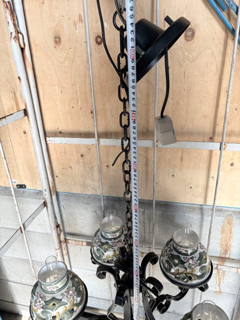 シャンデリア　アンティーク　希少品　天井照明昭和レトロ ランプ おしゃれ