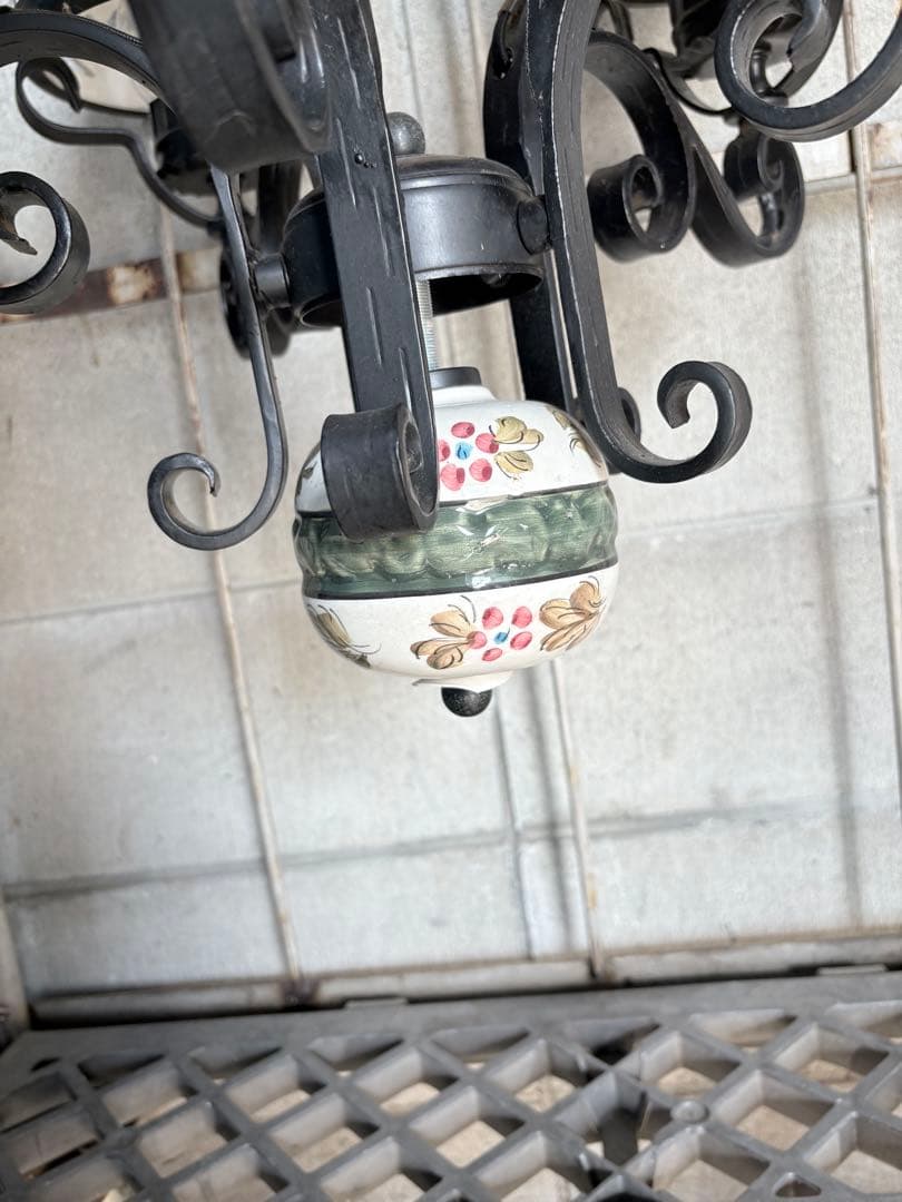 シャンデリア　アンティーク　希少品　天井照明昭和レトロ ランプ おしゃれ