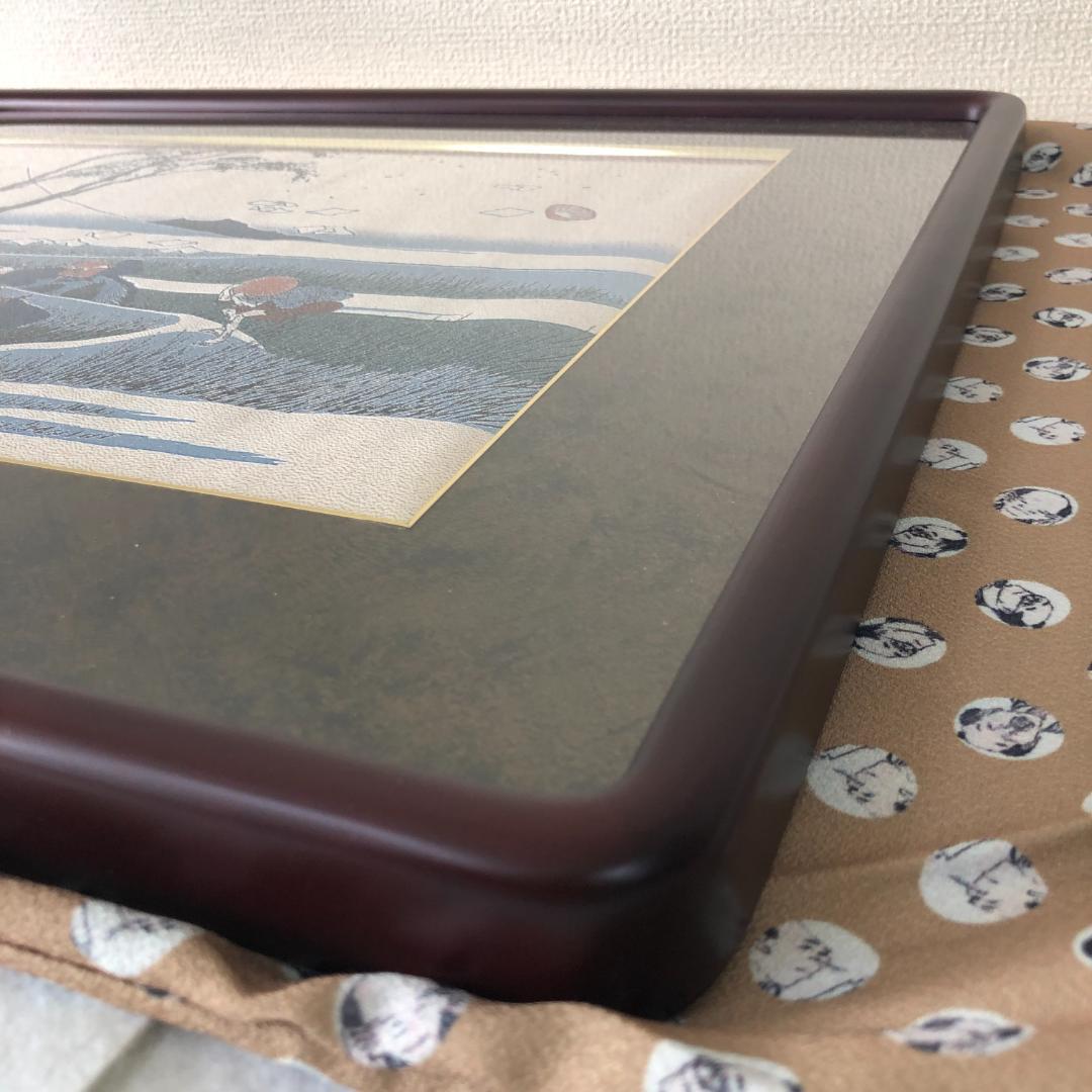 葛飾北斎　駿州江尻　ジャガード織【新品】富嶽三十六景　絵画　額装　織物　日本