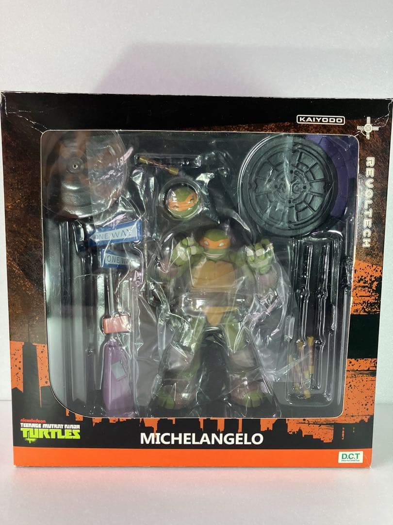 【海洋堂　リボルテック】ミケランジェロ　ドナテロ　2体セット　開封済み