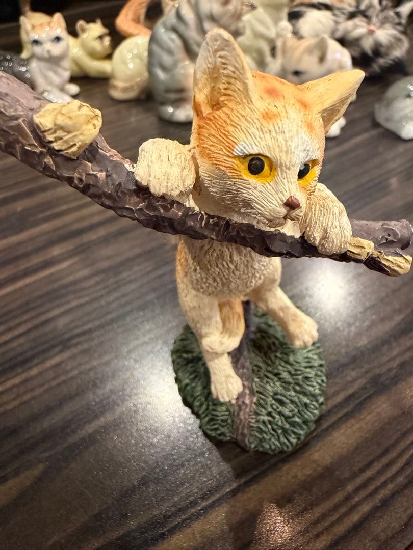 猫好きな方必見　猫のレトロ置物13点セット（ファー・陶器）　約20年前