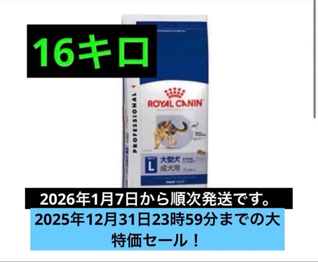 Canin ロイヤルカナン　大型犬用16キロ　マキシアダルト