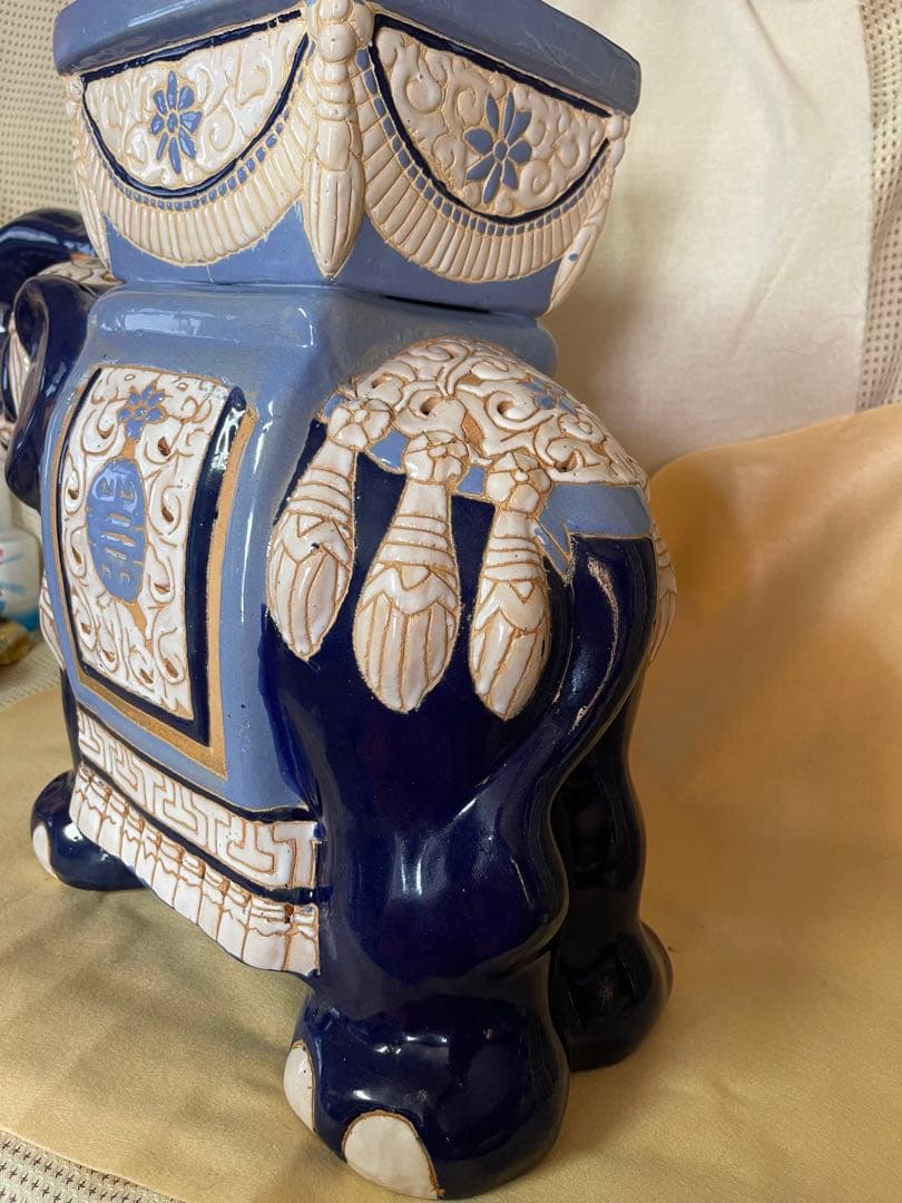 招福象 花台 エスニックアート 大型