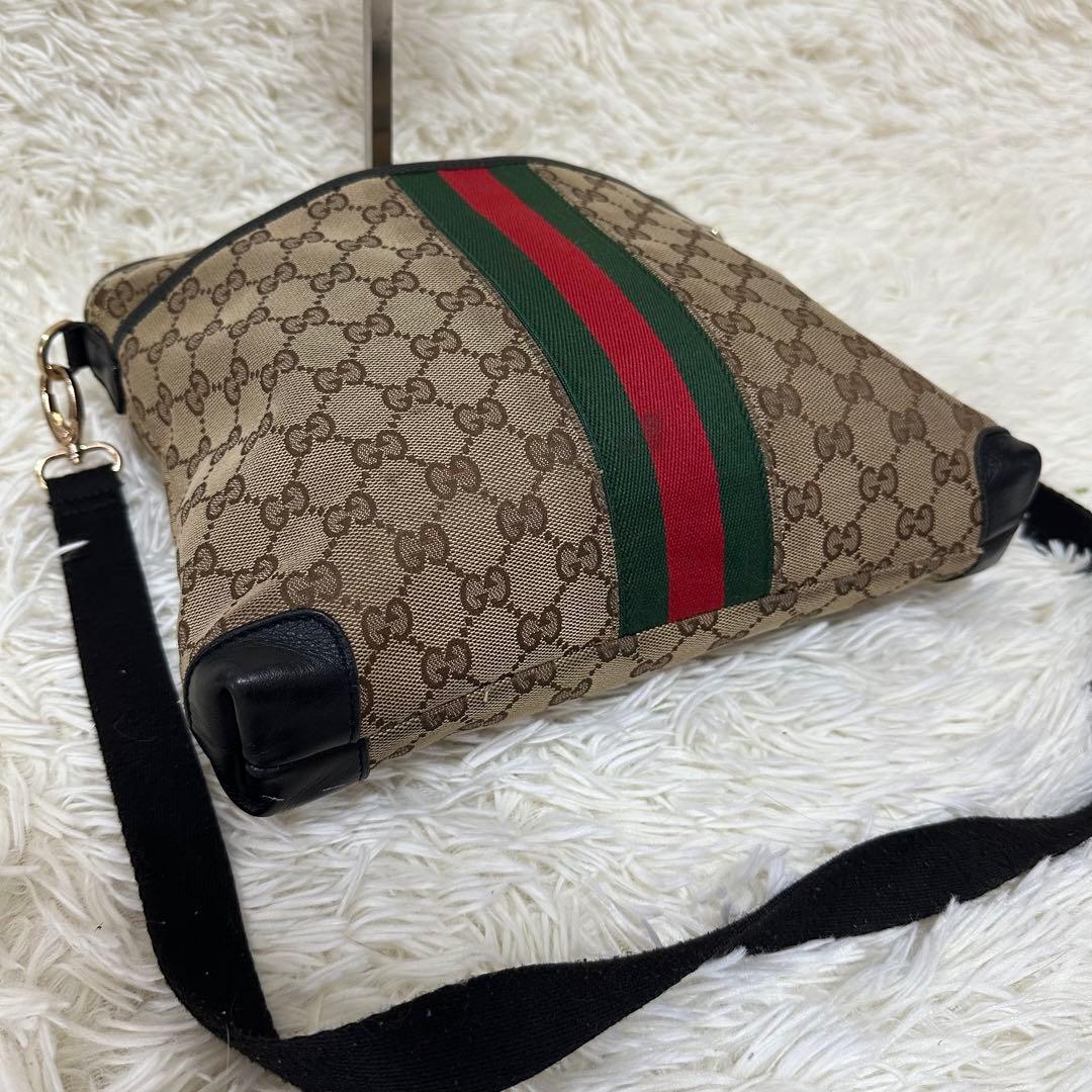 値下げ オールドグッチ GG 総柄 ショルダー バッグ シェリーライン ロゴ