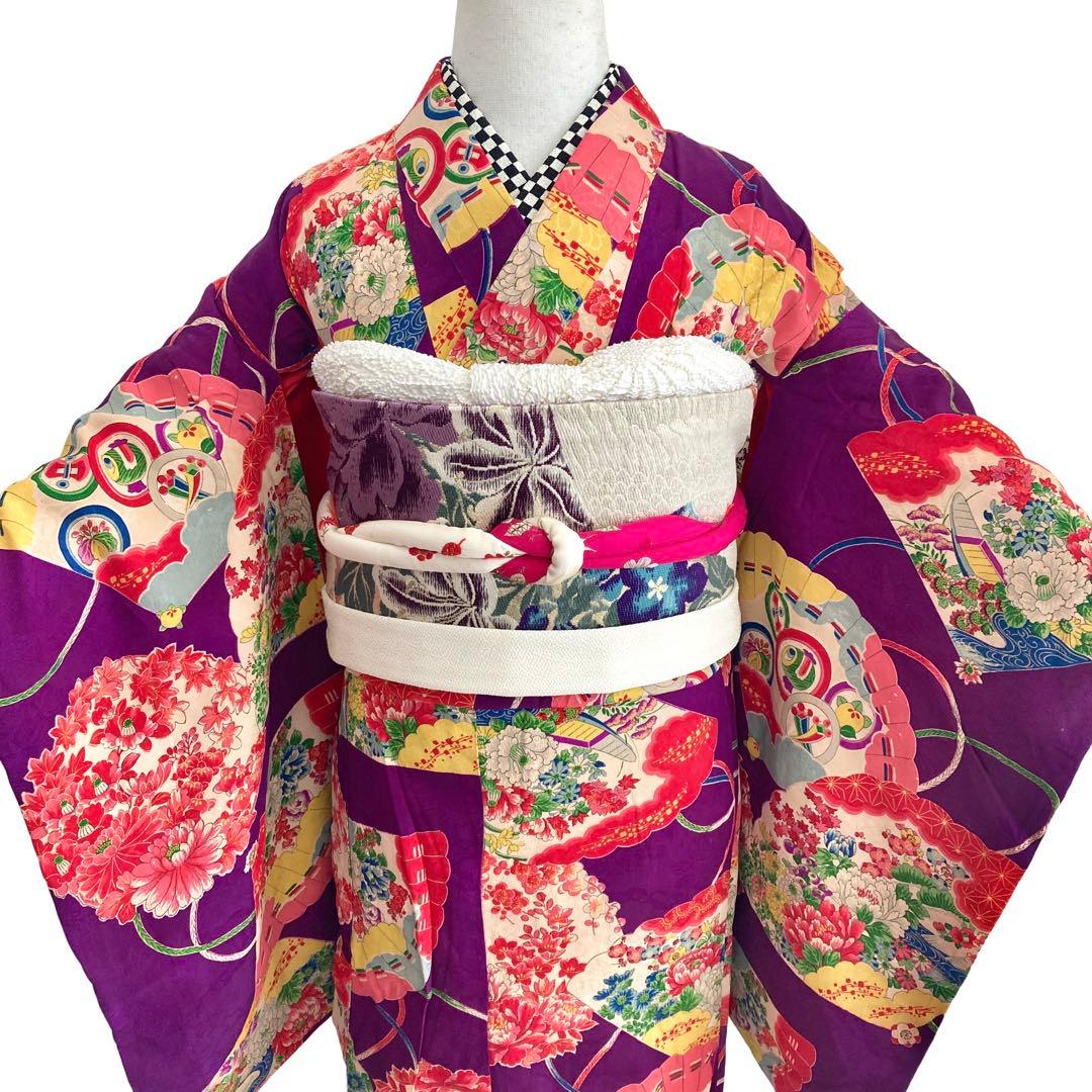 ★ねむです★女の子 子供着物 七五三 アンティーク着物 NO42