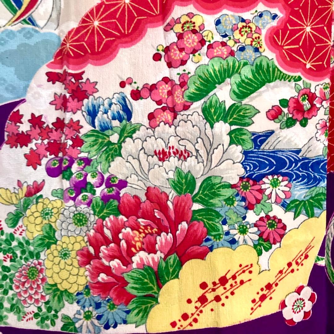 ★ねむです★女の子 子供着物 七五三 アンティーク着物 NO42