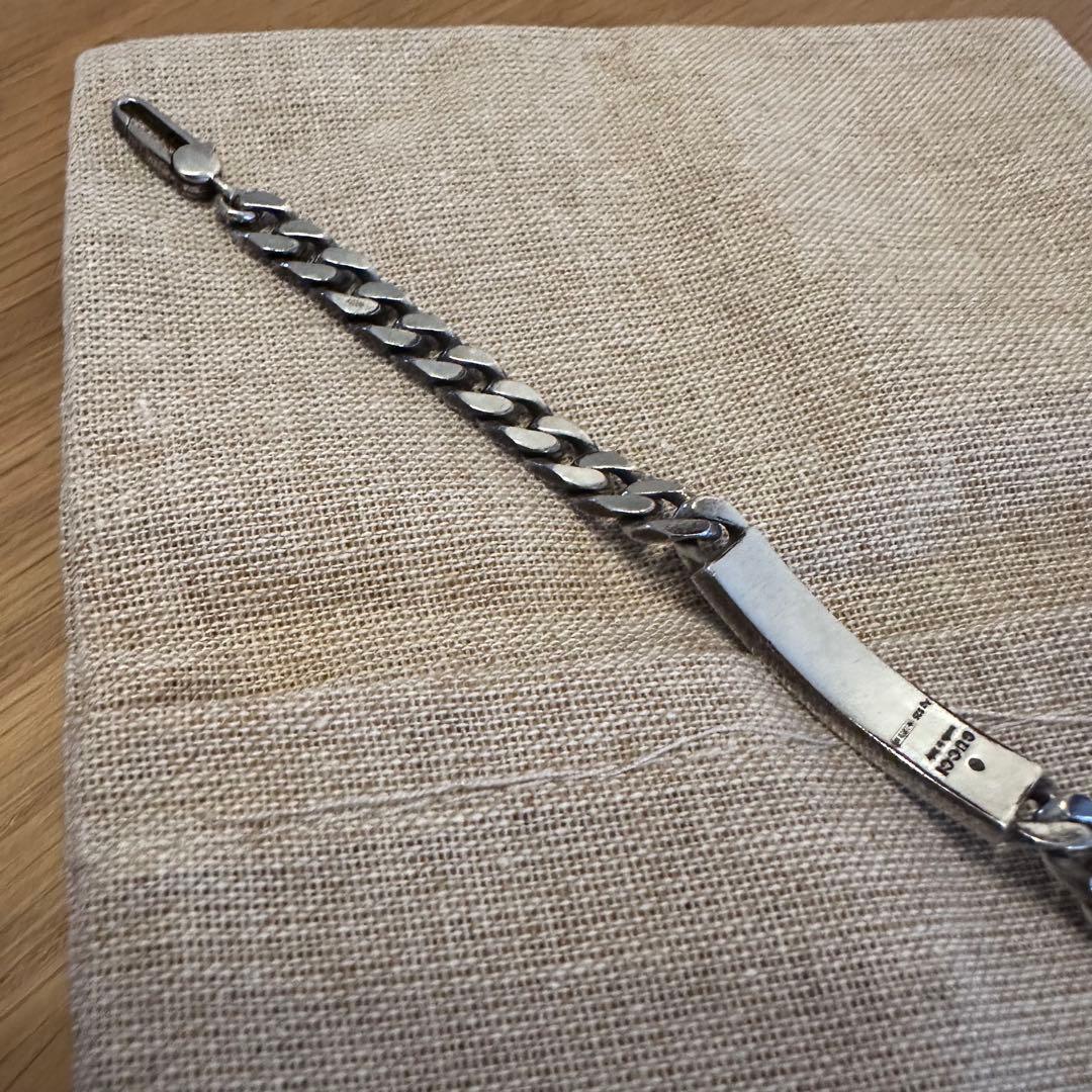 【美品】GUCCI ゴースト IDプレート チェーンブレスレット シルバー