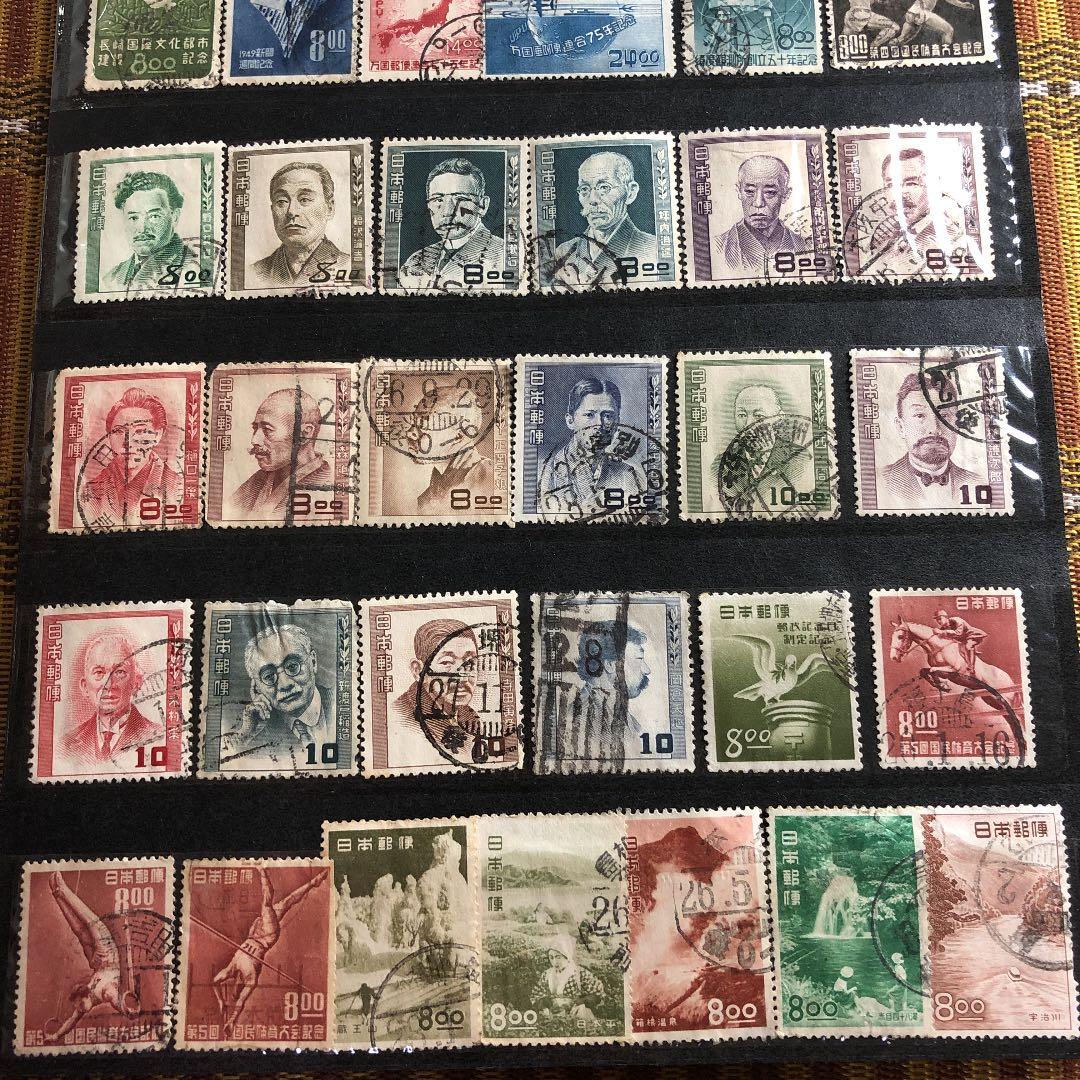 明治27年〜昭和26年の記念切手70種！使用済みで1枚数千円が多数！明治は6種