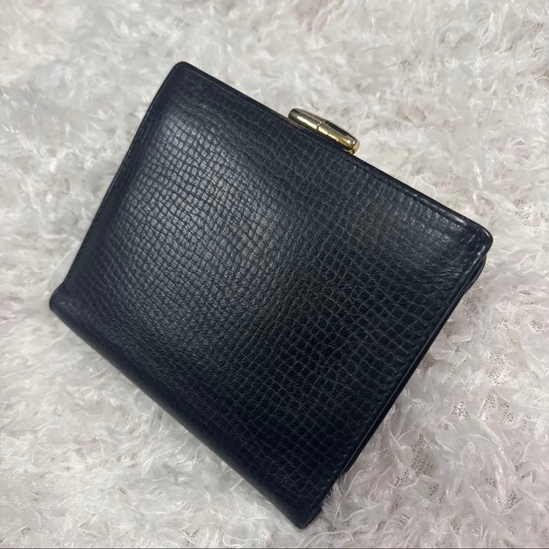 Dior 二つ折り財布 黒 レザー