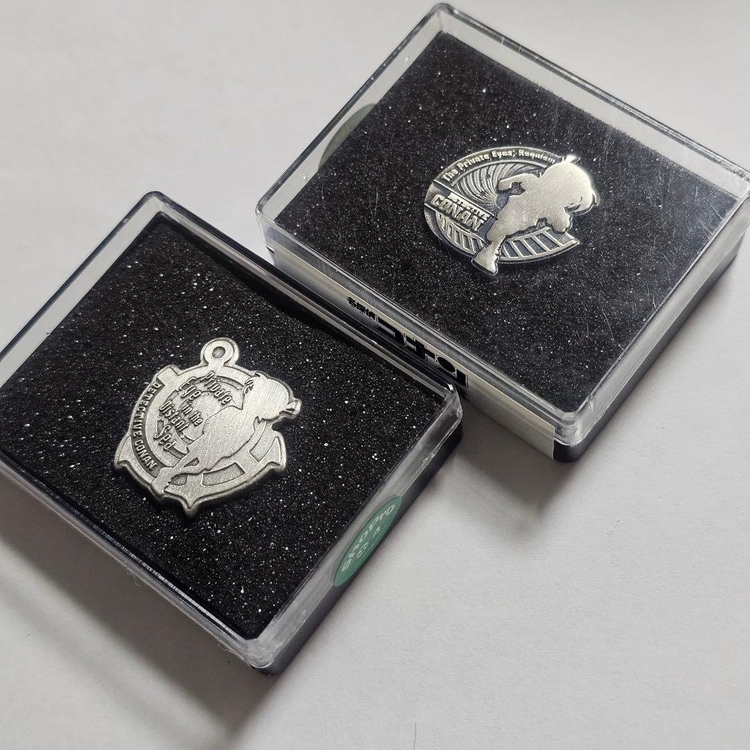 名探偵コナン 劇場版 ピンバッジ 2点セット 探偵たちの鎮魂歌 絶海の探偵