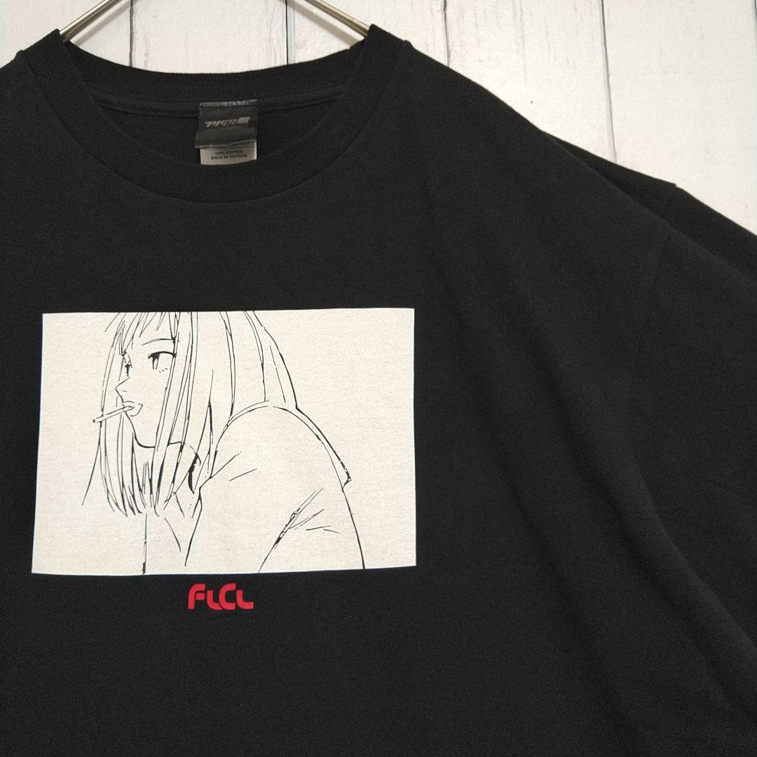 ほぼ新品　フリクリ　サメジマ・マミ美　ガイナックス　貞本義行　Ｔシャツ　黒　ＸＬ