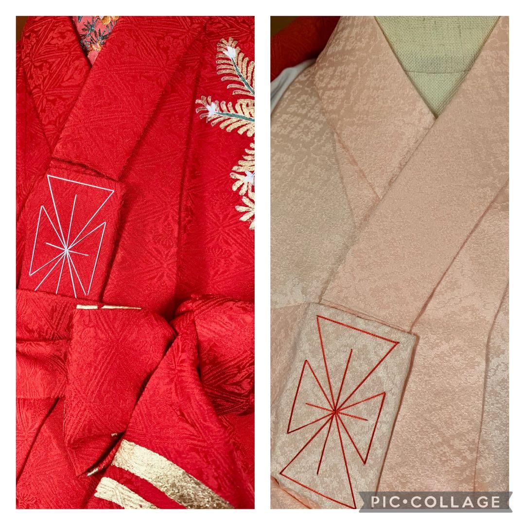 七五三　三歳の女の子のお支度　正絹お宮参り初着　襦袢まで全て正絹お着物フルセット