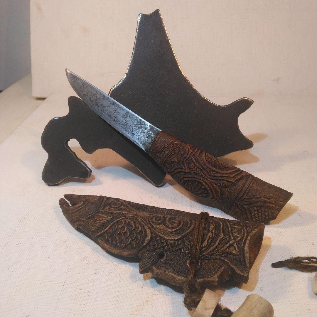 アイヌマキリ　工芸品　北海道