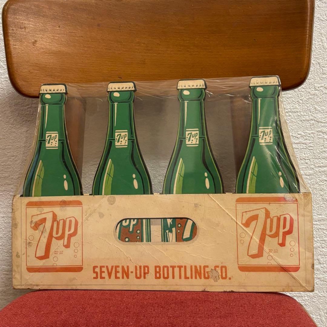 《本物》【7up セブンアップ】ヴィンテージ紙製看板