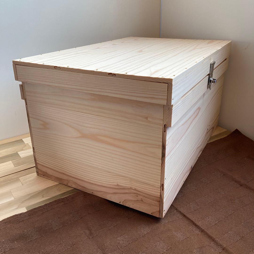 木箱　蓋付き　ウッドボックス　収納箱　収納ケース　宝物箱　ハンドメイド