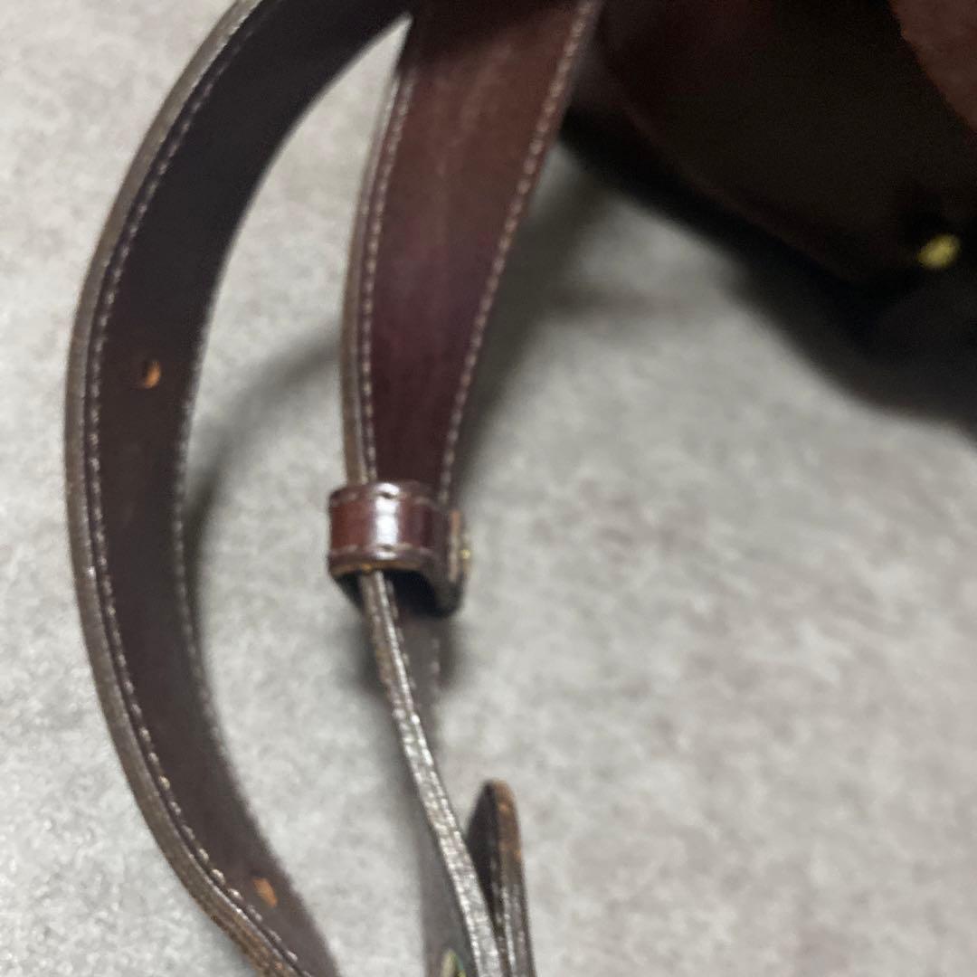 【✨希少✨】イルビゾンテ ロゴ刻印 ショルダーバッグ レザー 茶色