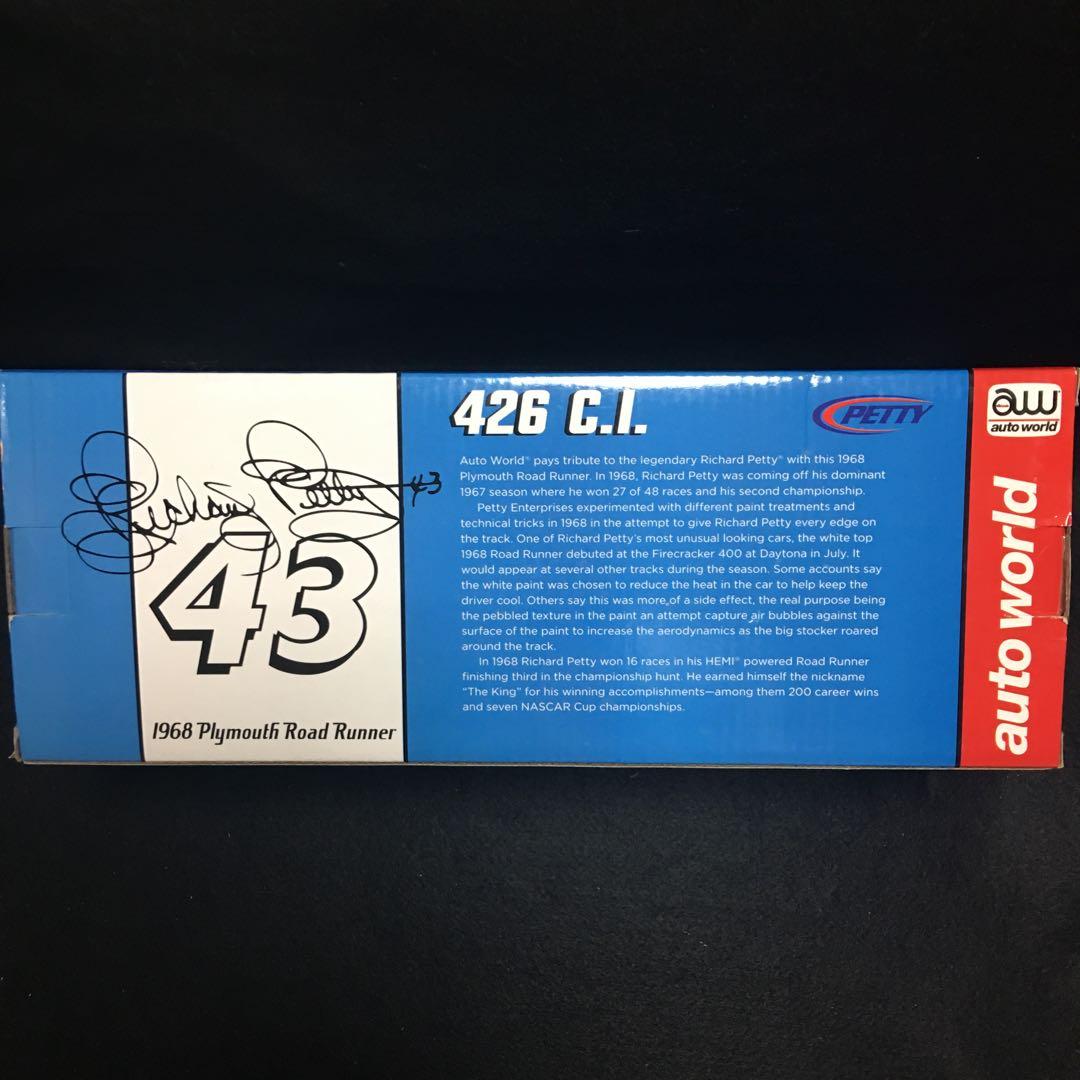 NASCAR 1968 プリムス　ロードランナー　スーパーバード　ペティ