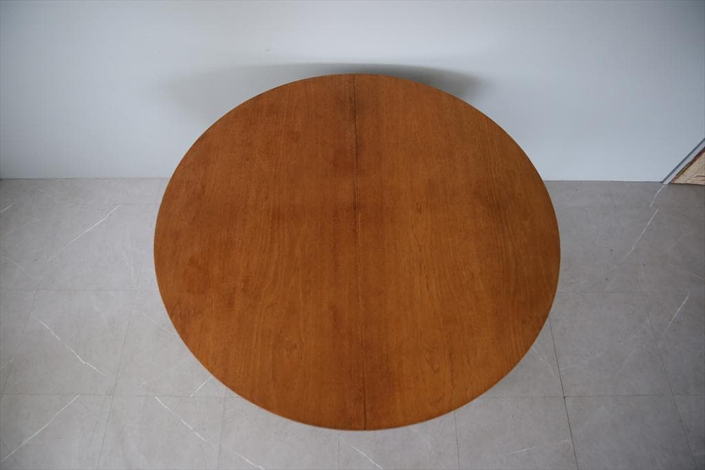 英国アンティーク伸張式ラウンドダイニングテーブル/エクステンション机92-217