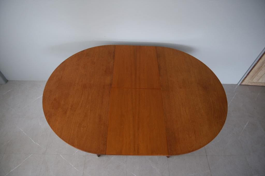 英国アンティーク伸張式ラウンドダイニングテーブル/エクステンション机92-217