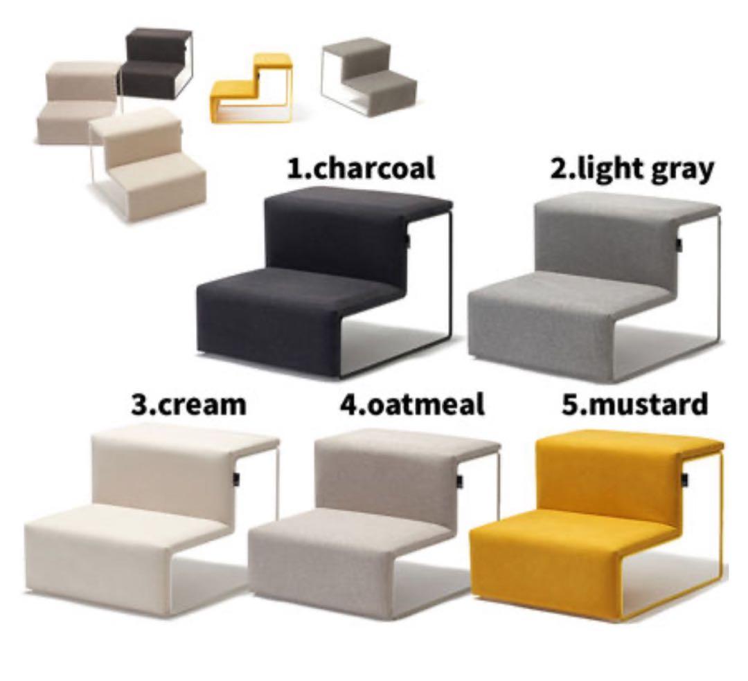 SMALLSTUFF おしゃれドッグステップ ペットステップ　　犬用階段　グレー