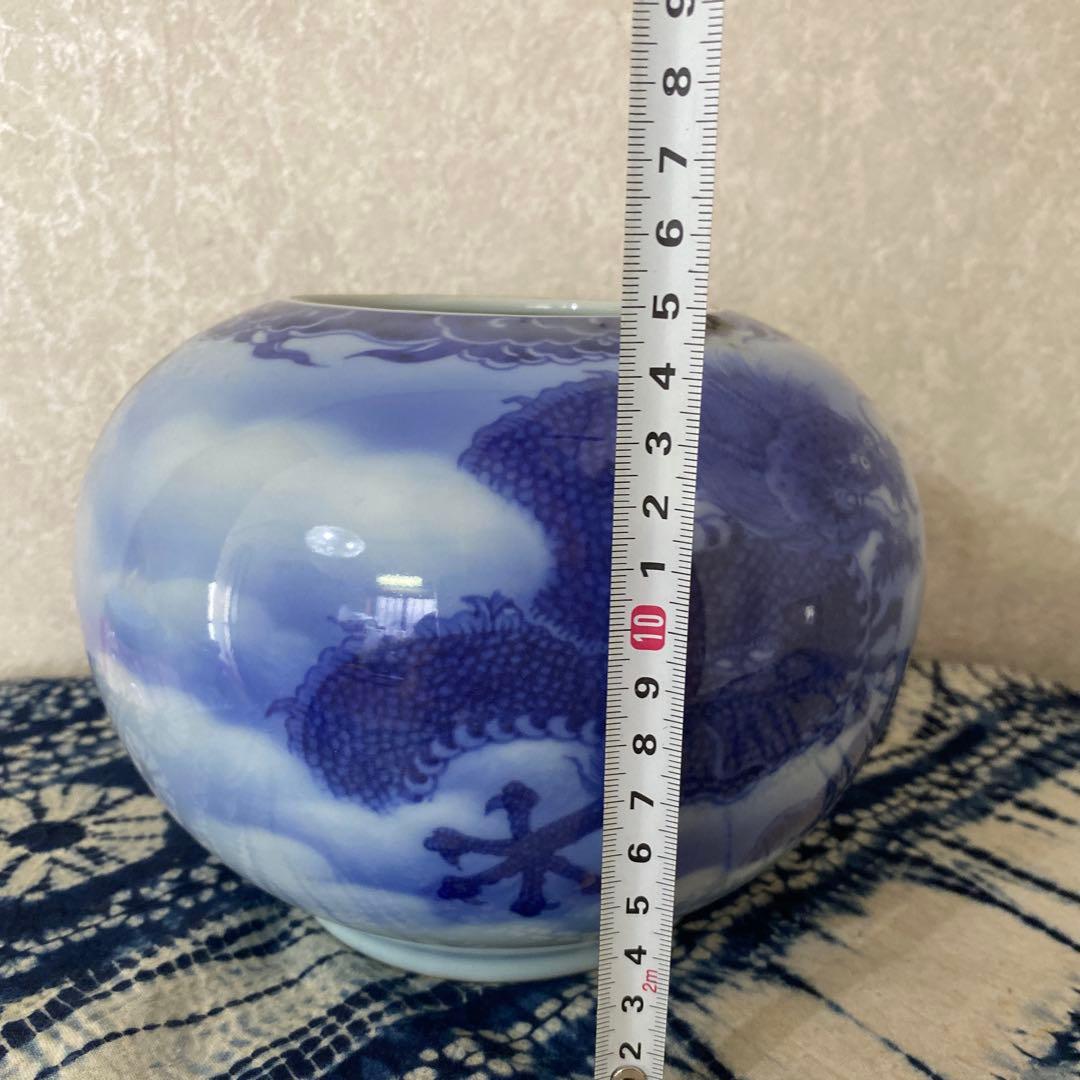 真葛香山　染付龍花瓶