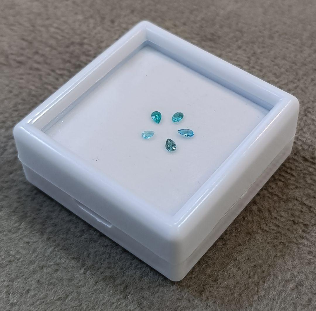 パライバトルマリン メレ ペアシェイプカット セット ５ピース まとめ買いセット