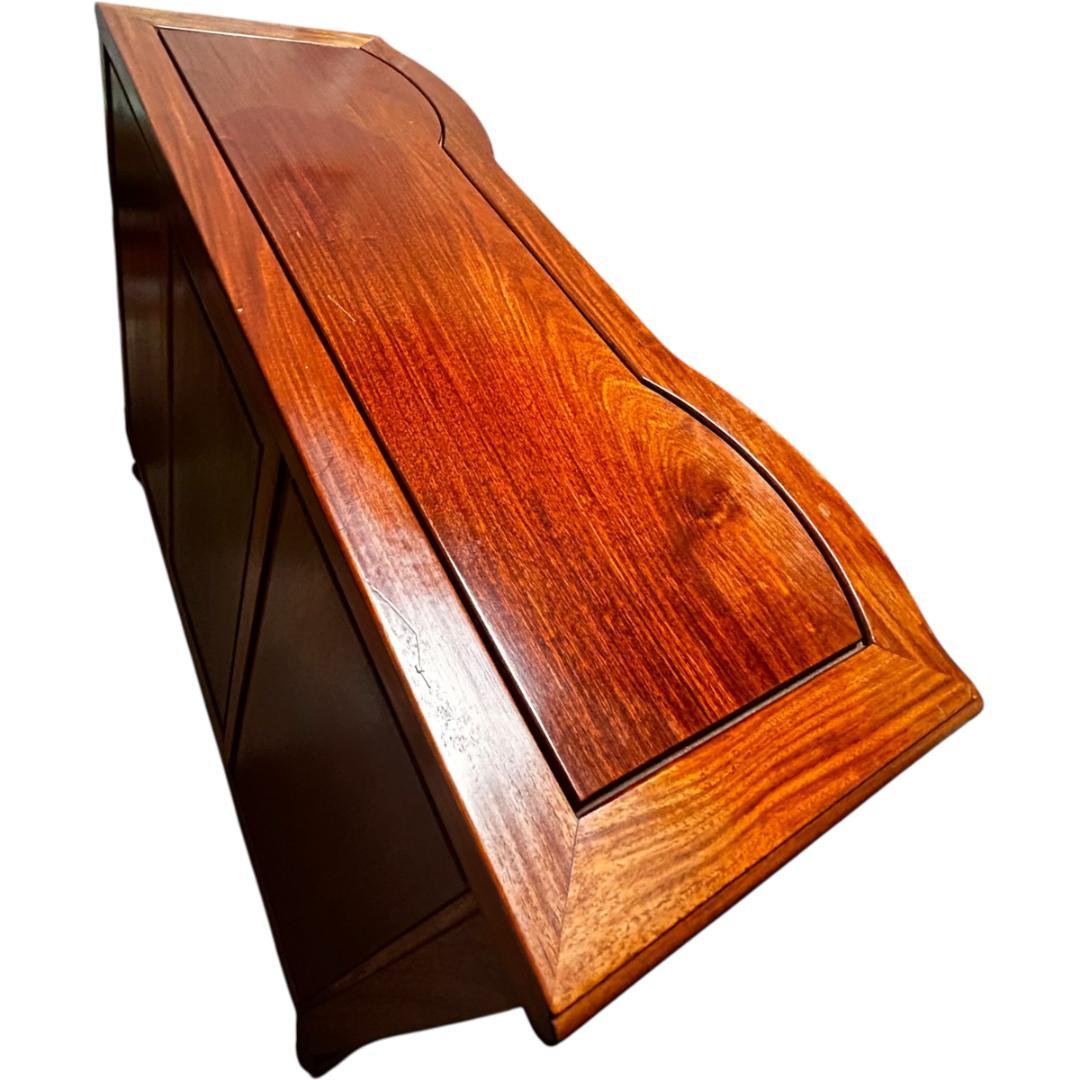 アンティーク調 天然木サイドボード 両開き扉 猫脚 チェスト 引き出し