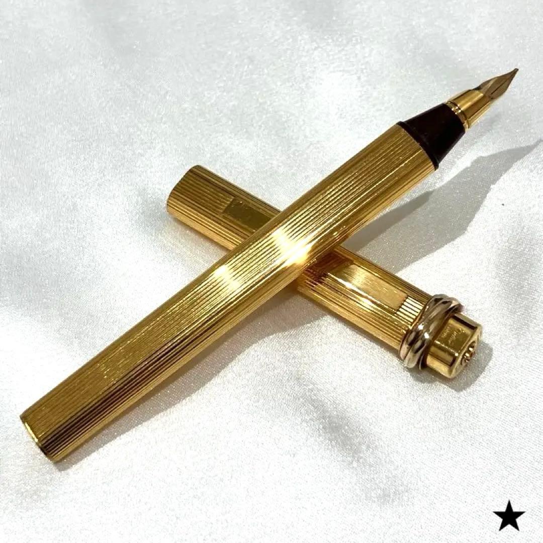 Cartier カルティエ トリニティ 万年筆 ゴールドカラー ヴィンテージ