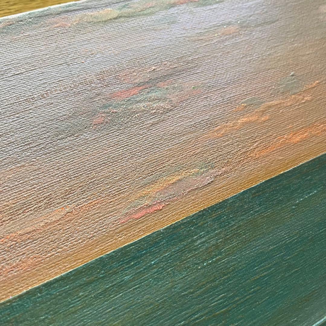 アクリル画 海と空の風景　テクスチャーアート