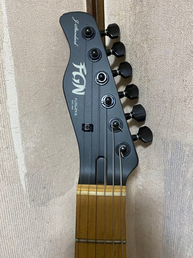 FGN ブラック エレキギター　フジゲン　左利き　レフティ