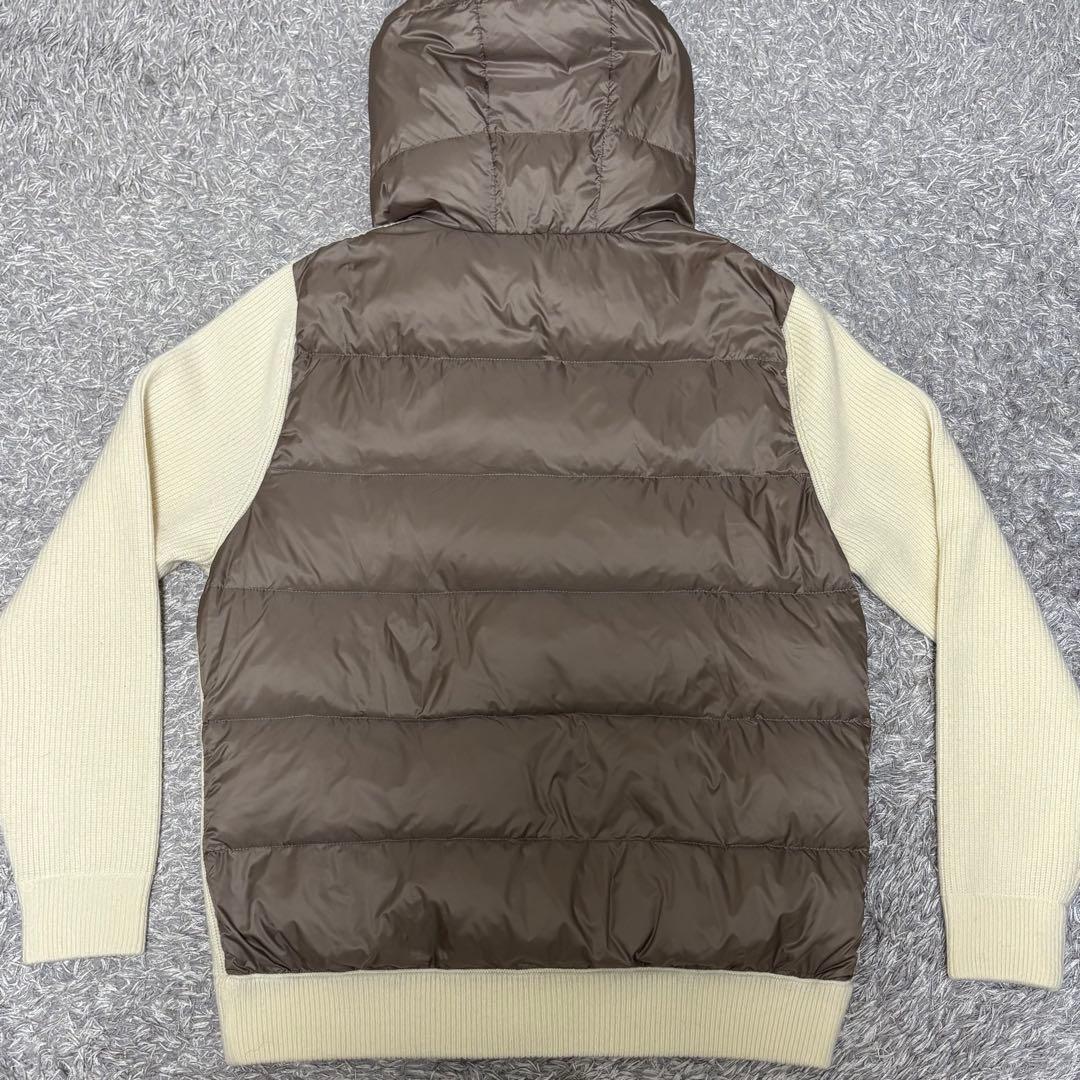 【美品54サイズ】グランサッソ ニット 切替 ダウンジャケット イタリア製