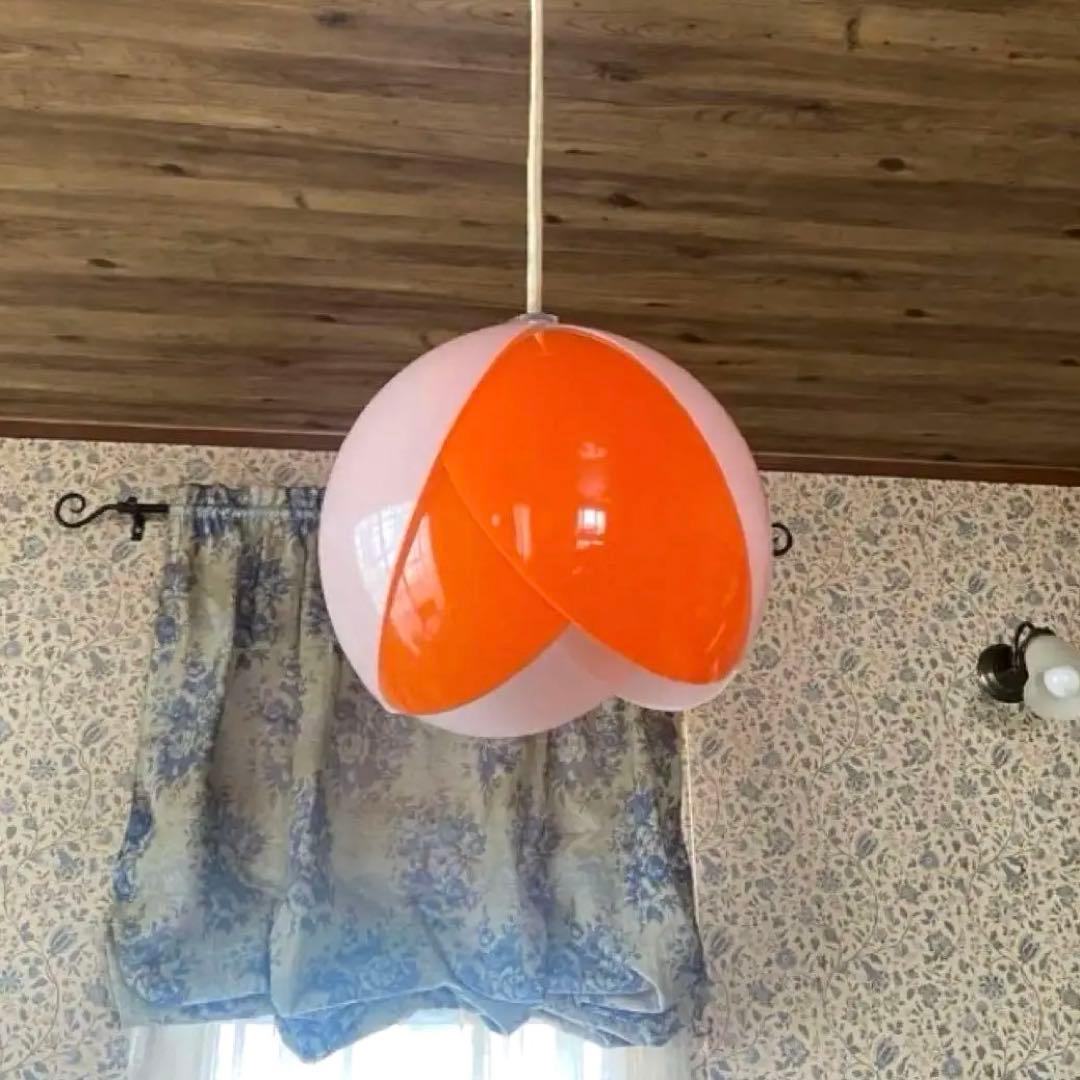 昭和レトロ　チューリップライト　当時物　ペンダントライト　レトロポップ